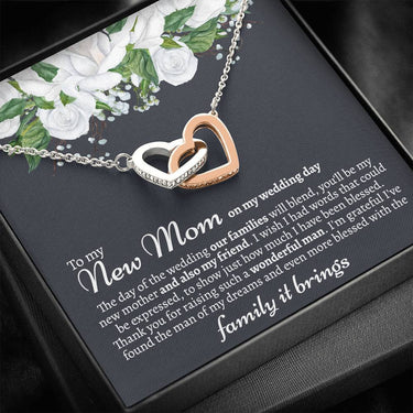 New Mom Wedding Interlocking Hearts Necklace - Love You This Much